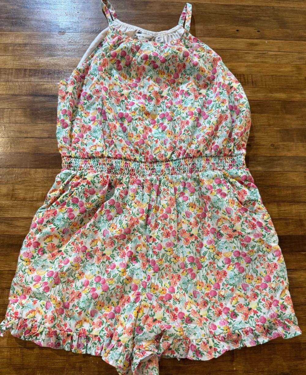 Janie and Jack Floral Summertime Romper, Size 12 (v1)